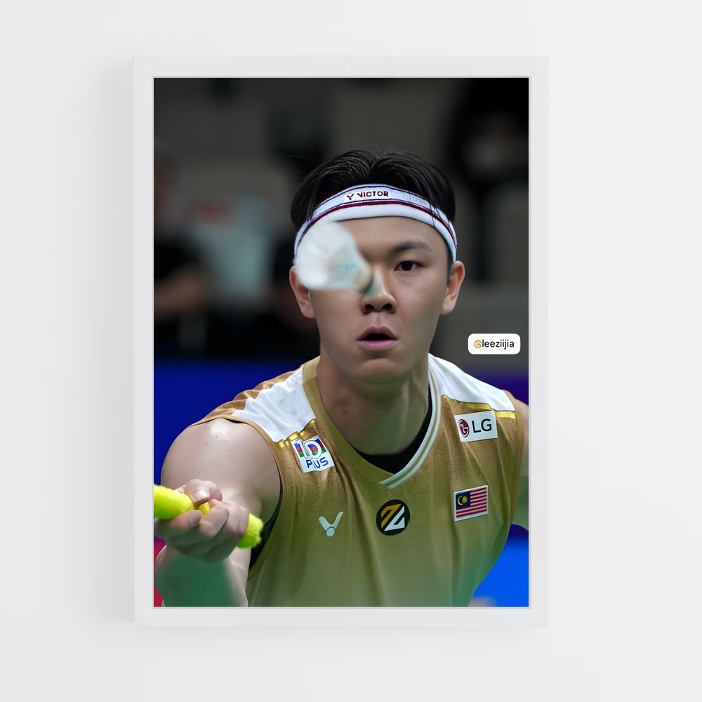 Poster Match Énergique – affiche Badminton (vue 3)